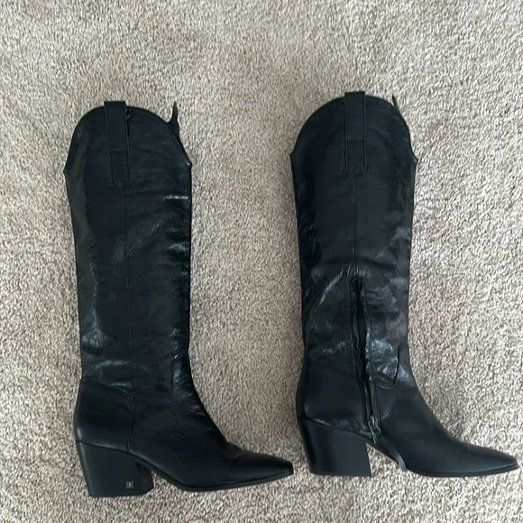 Sam Edelman Women's Britten Western Square Toe Boot Black Women’s Size 8.5 - Picture 6 of 9